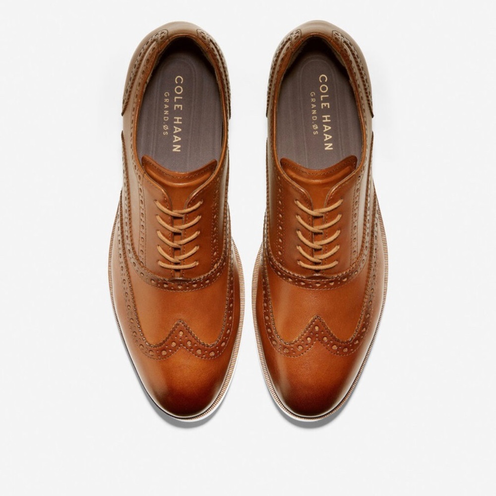 Cole Haan NWT Henry wingtip Brit Tan  8.5M and 9M - Picture 2 of 4